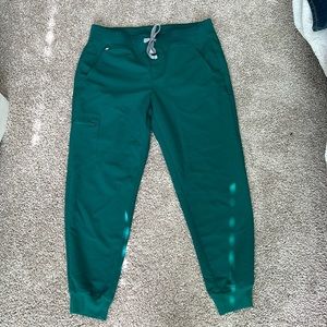 Hunter green Figs zamora scrub pants
